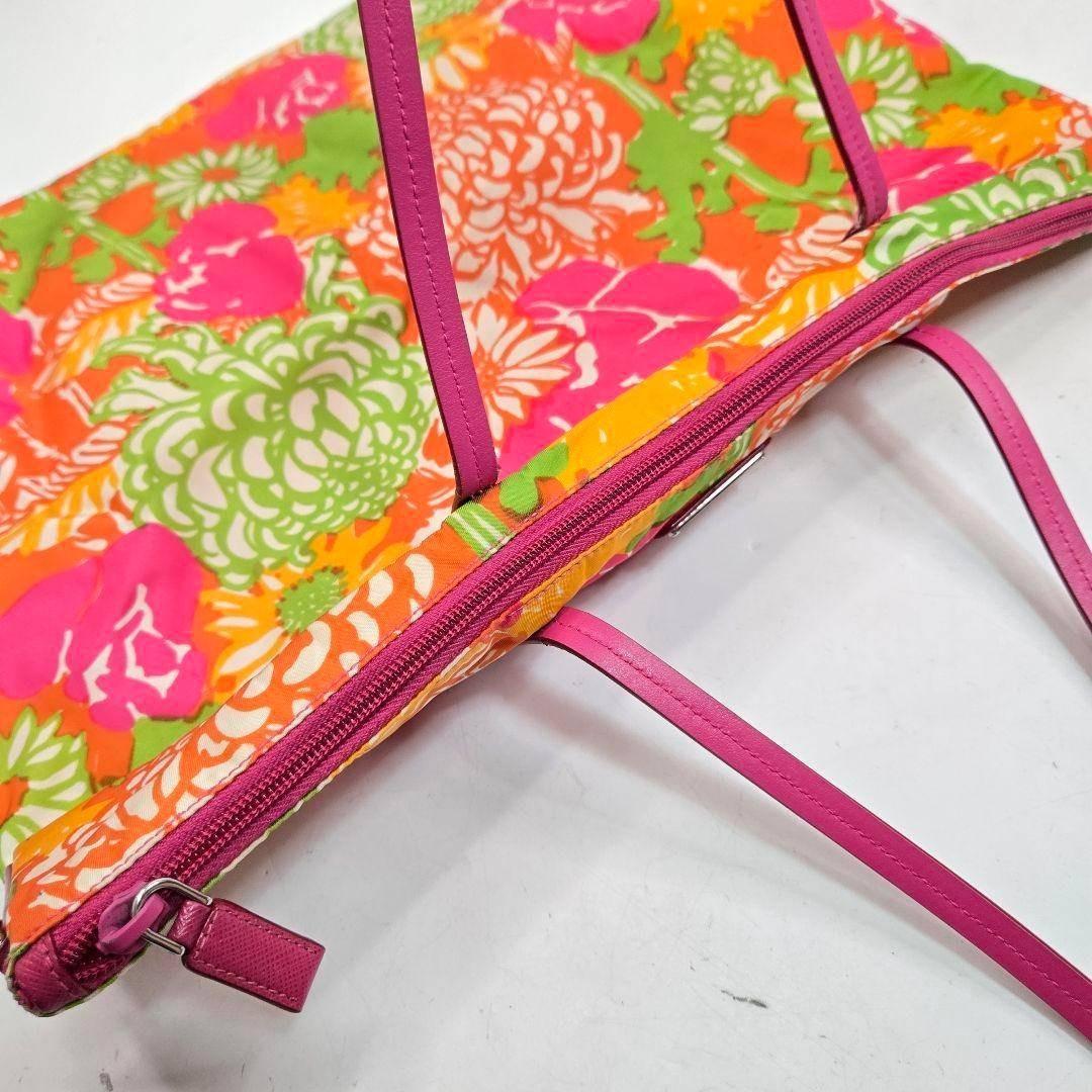 極美品 PRADA 2way トートバッグ ボタニカル ショルダー カード付