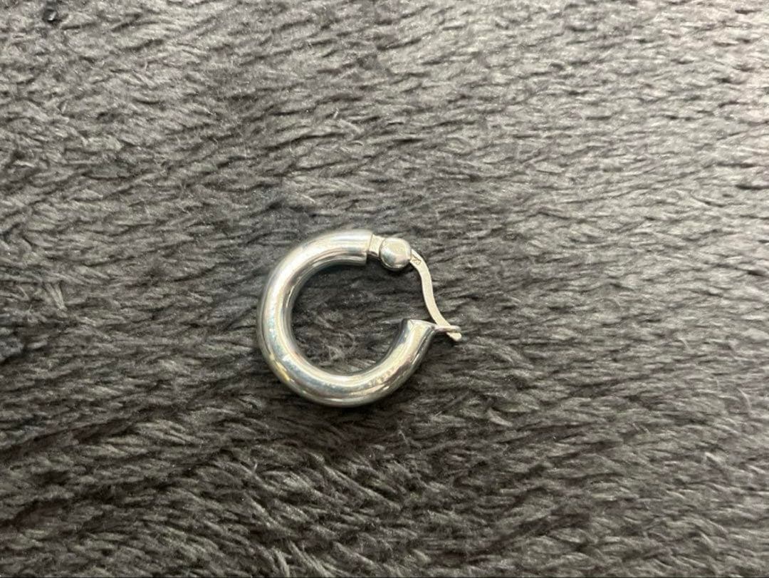 TOMWOOD シルバー フープピアス 片耳用　0705