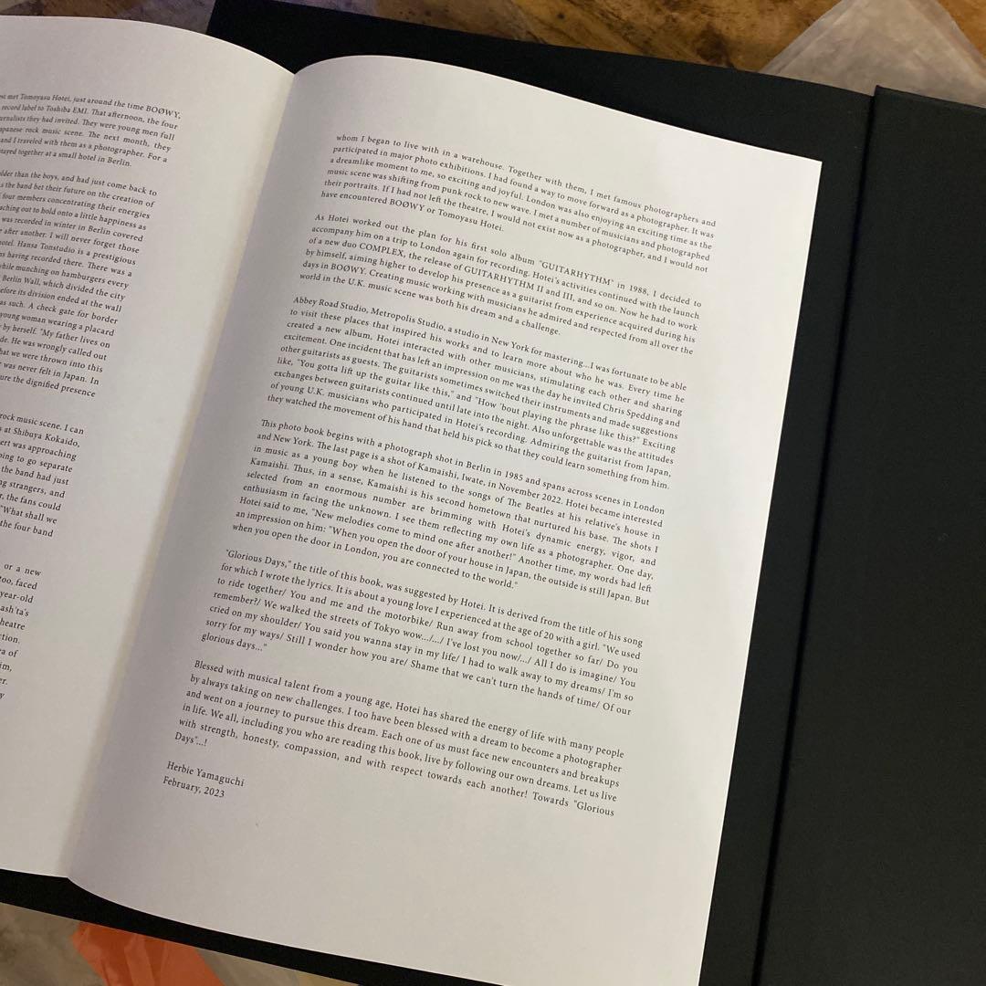 美品　布袋寅泰写真集GloriousDaysハービー山口氏直筆サイン入り