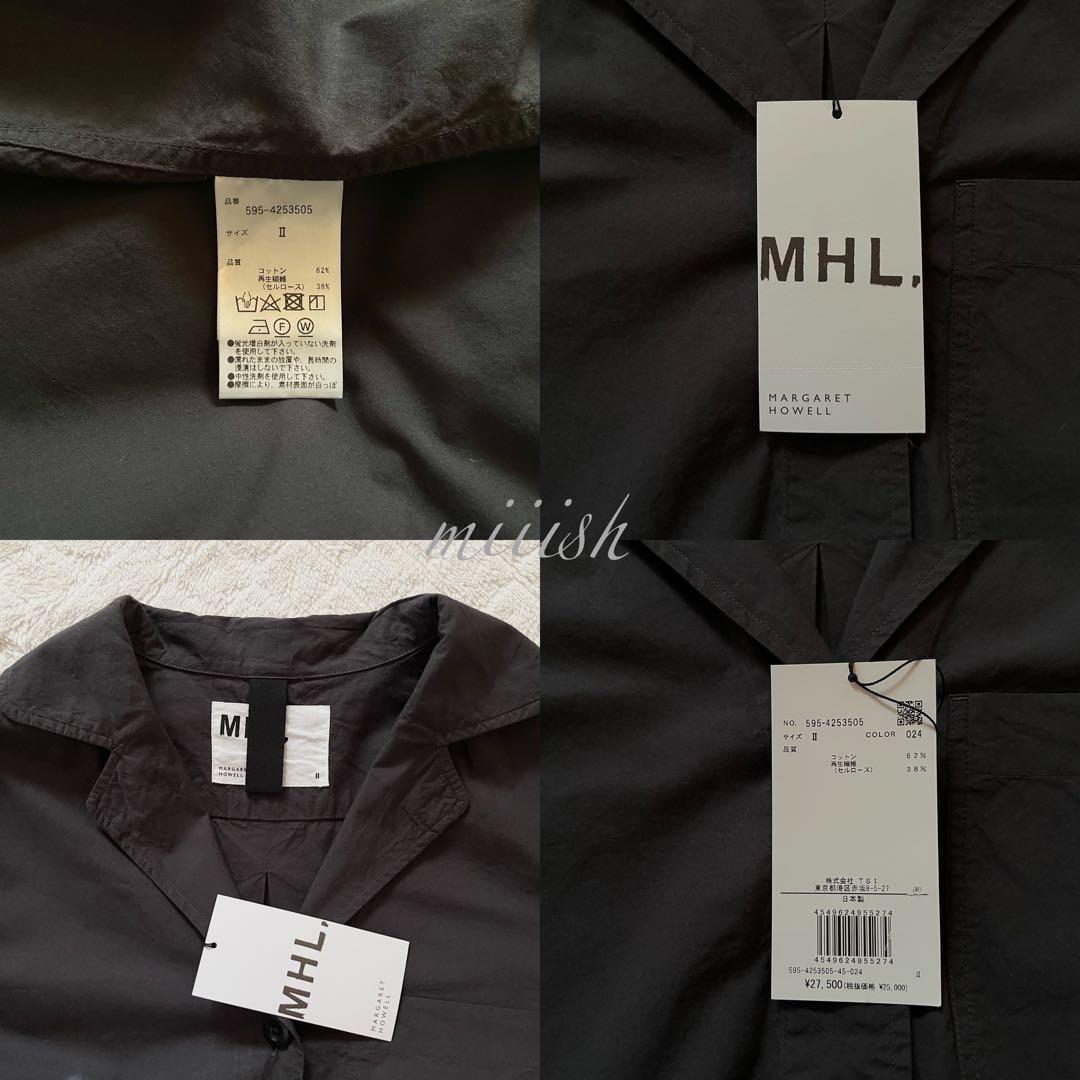 新品タグ付 マーガレットハウエル ソフトコットンタイプライターシャツ 2024