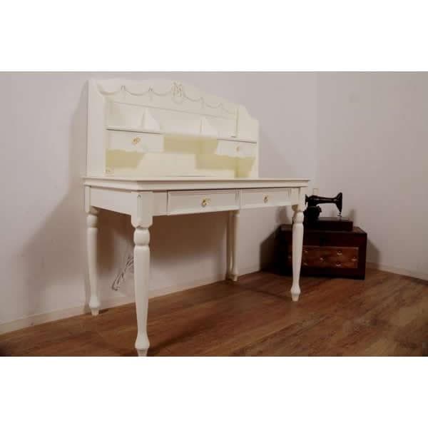 【新品訳あり】天然木 無垢 ロココ調 デスク アウトレット 勉強机 学習机