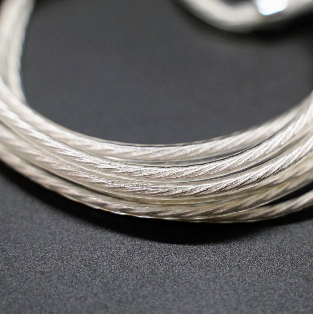 ついに7N 超冷凍製単結晶銅銀メッキ！最高スペックリケーブル3.5mm/2pin