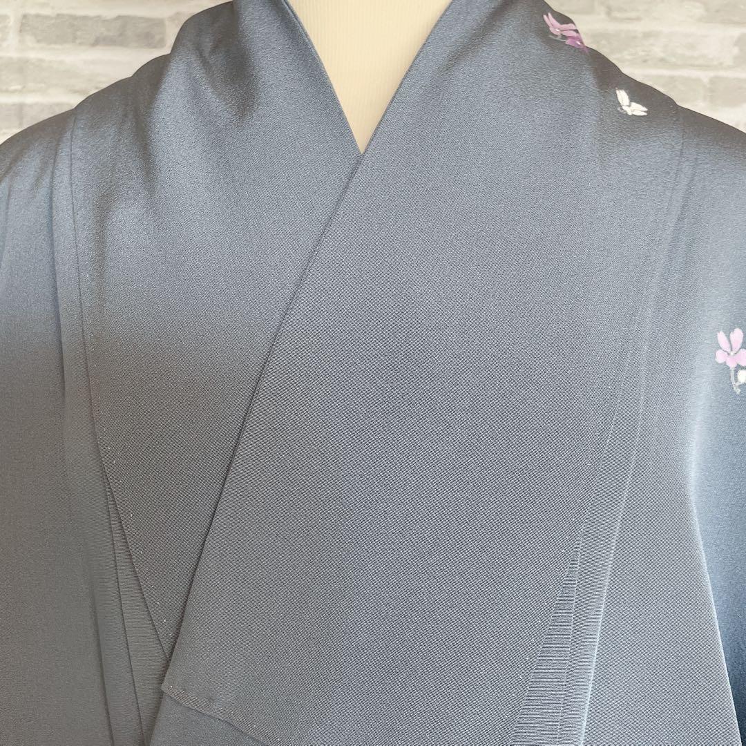 訪問着　フルセット　枝垂れ桜　上品な控えめ　華々　着物　付け下げ　Q1