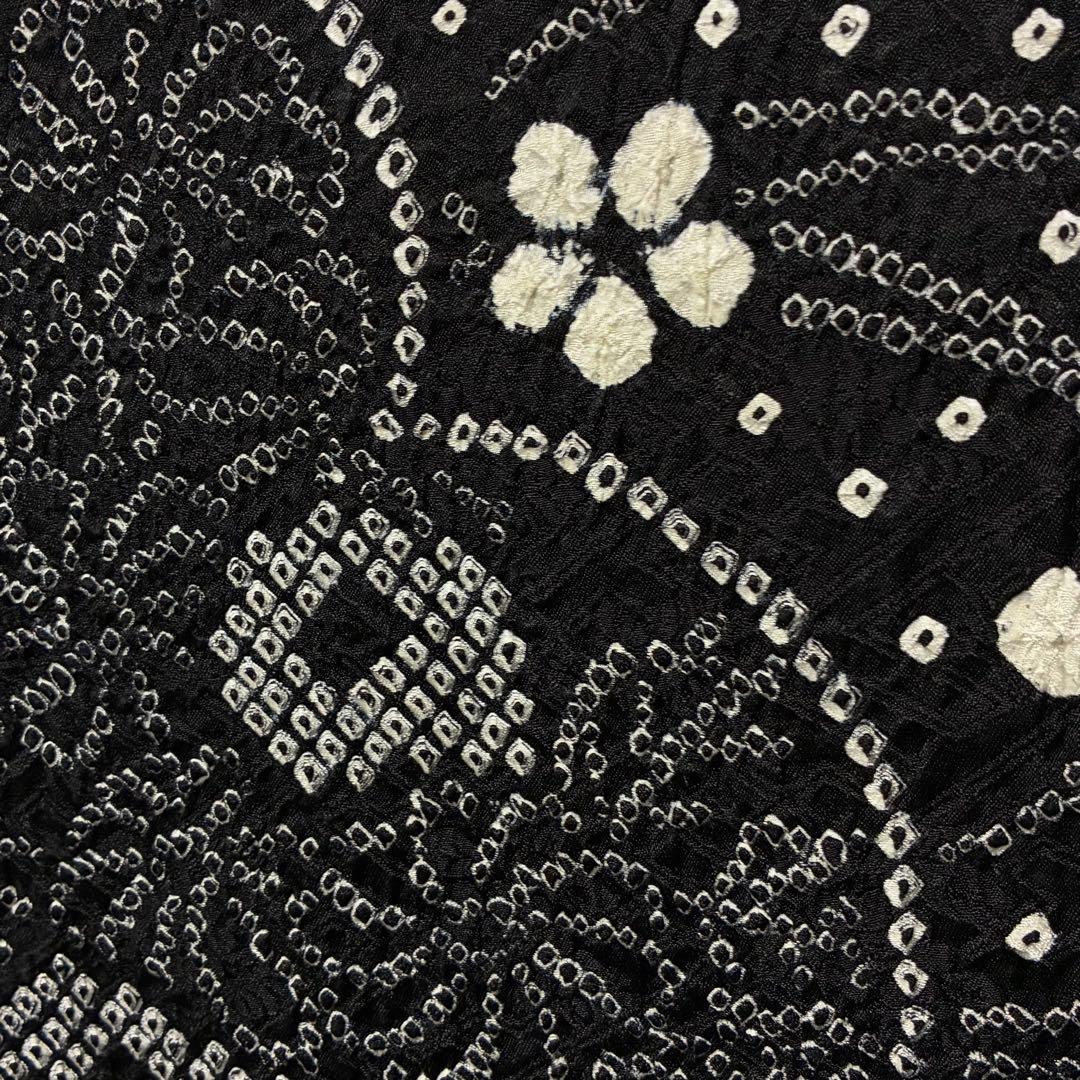 D167 訪問着　藤娘きぬたや　総絞り　花模様　正絹　着物袷　極美品