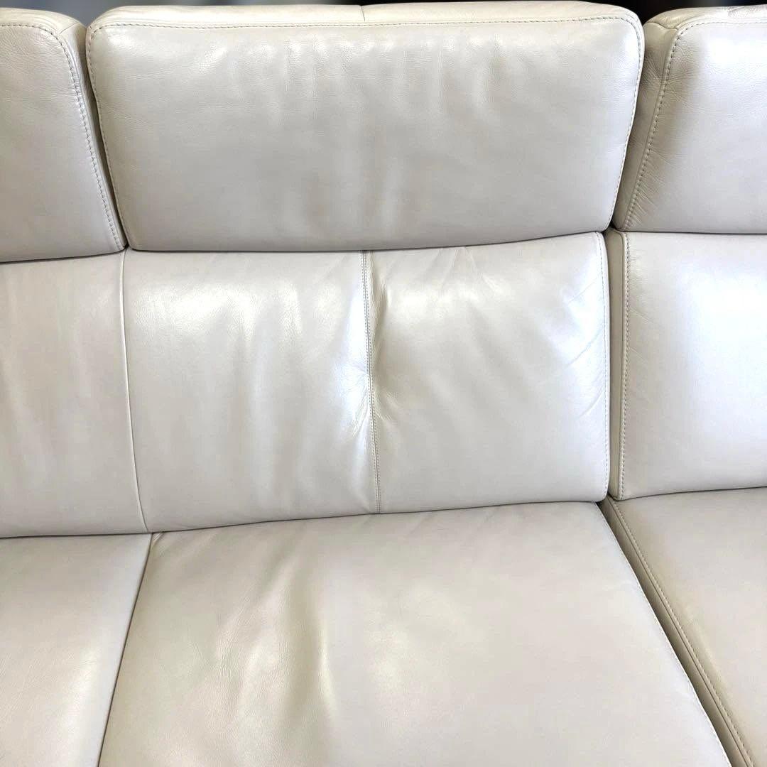 【美品】定価65万円 カリモク 本革ソファ ZU46 2点セット 高級家具