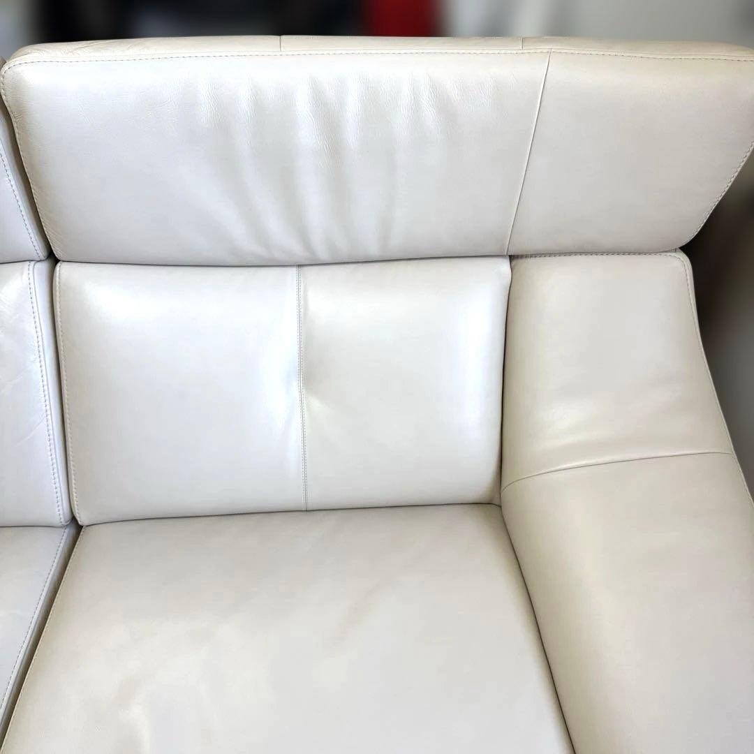 【美品】定価65万円 カリモク 本革ソファ ZU46 2点セット 高級家具