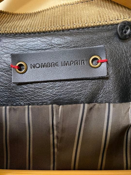 ノンブルアンペール ノーカラーレザージャケット