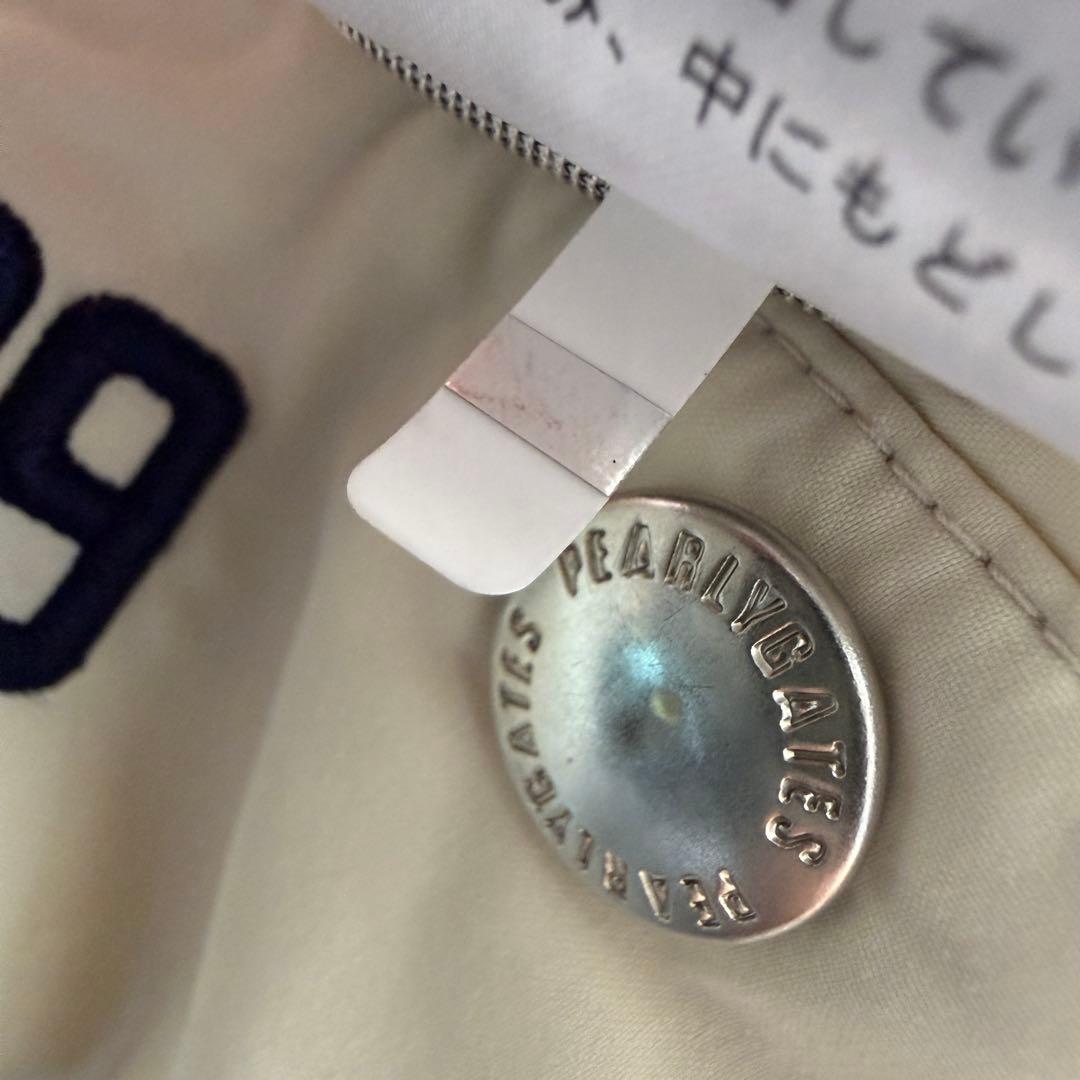 防寒　蓄熱素材　パーリーゲイツ　ダウンパンツ　中綿入り　M〜L相当　オフホワイト