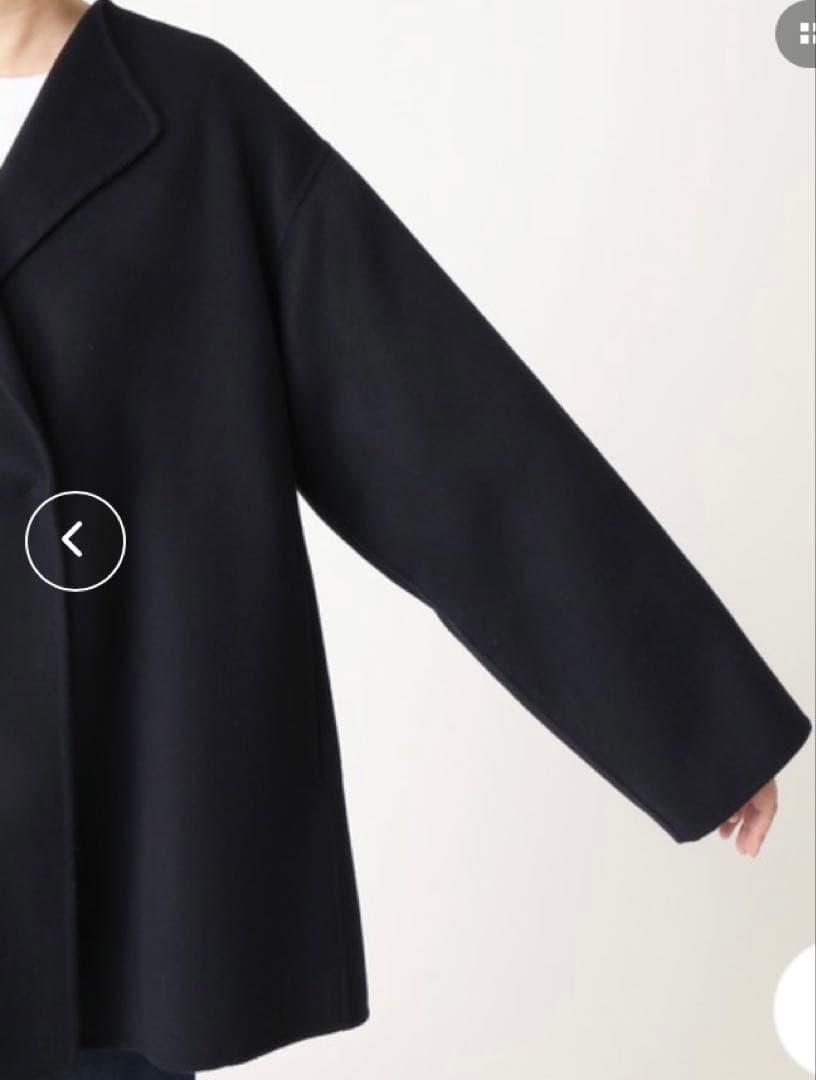 SLOBE IENA HAMILTONダブルフェイスウールショートコート　紺