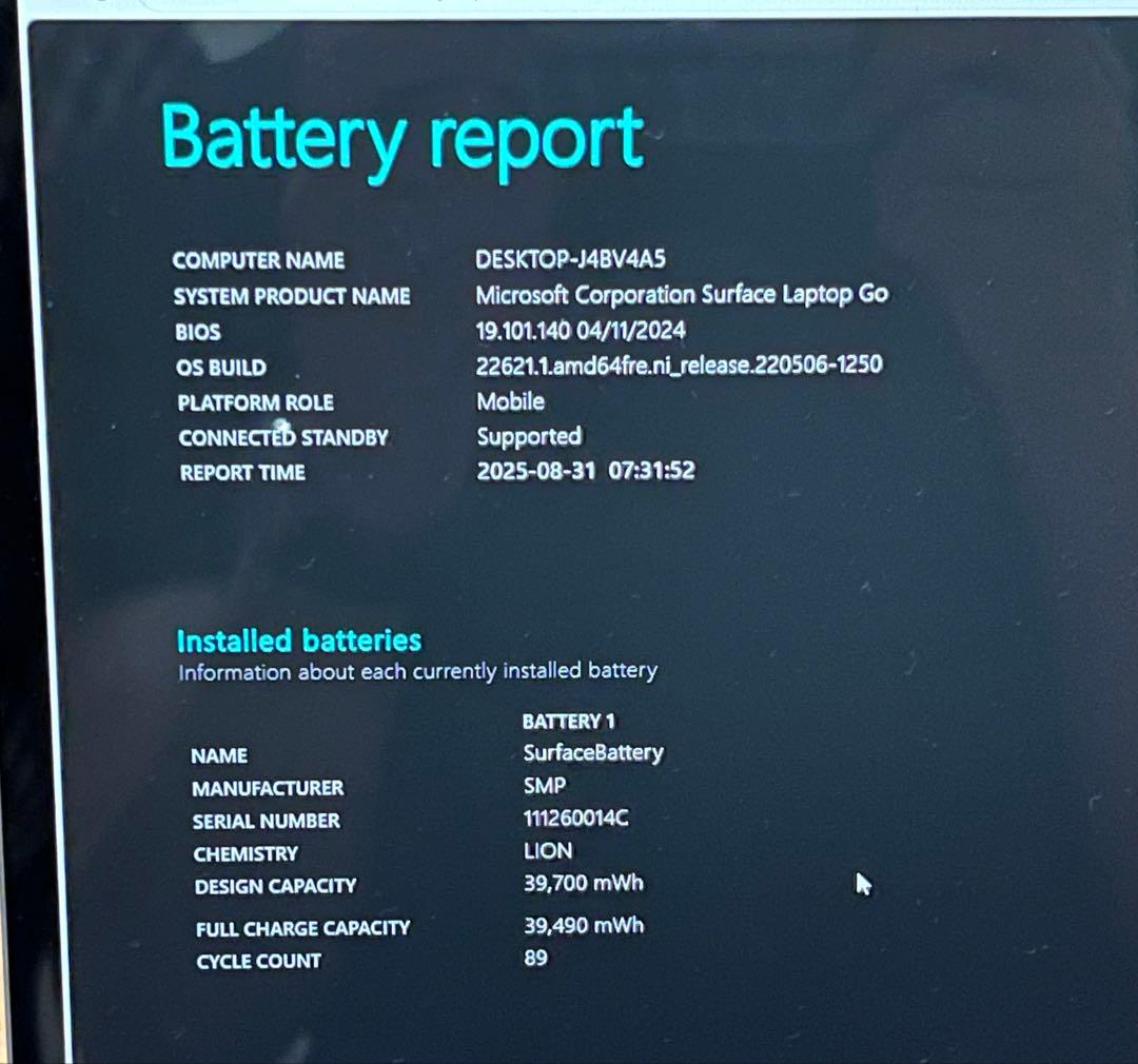 Windowsノート本体 Microsoft Surface Laptop Go i5 8GB 256GB