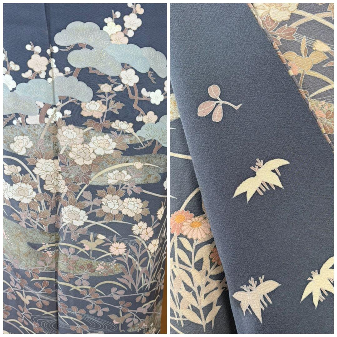 専用3000円引4点フルセット　正絹訪問着　袋帯　帯揚げ　帯締め袋帯リバーシブル