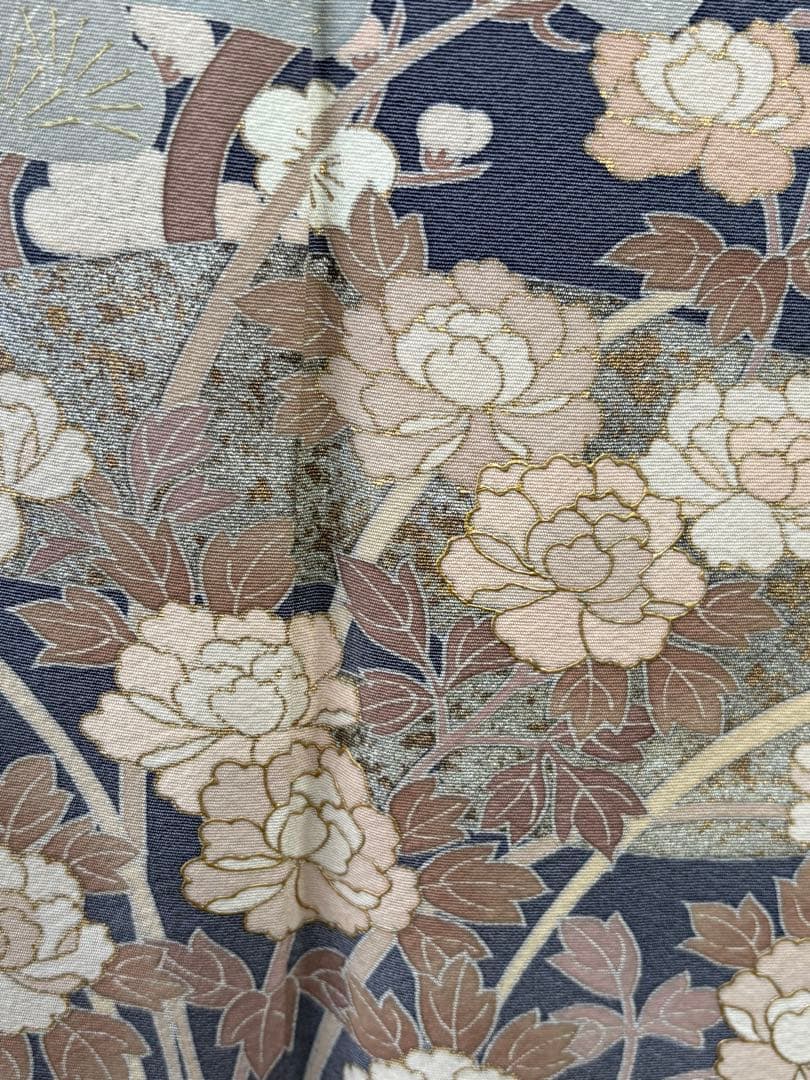 専用3000円引4点フルセット　正絹訪問着　袋帯　帯揚げ　帯締め袋帯リバーシブル