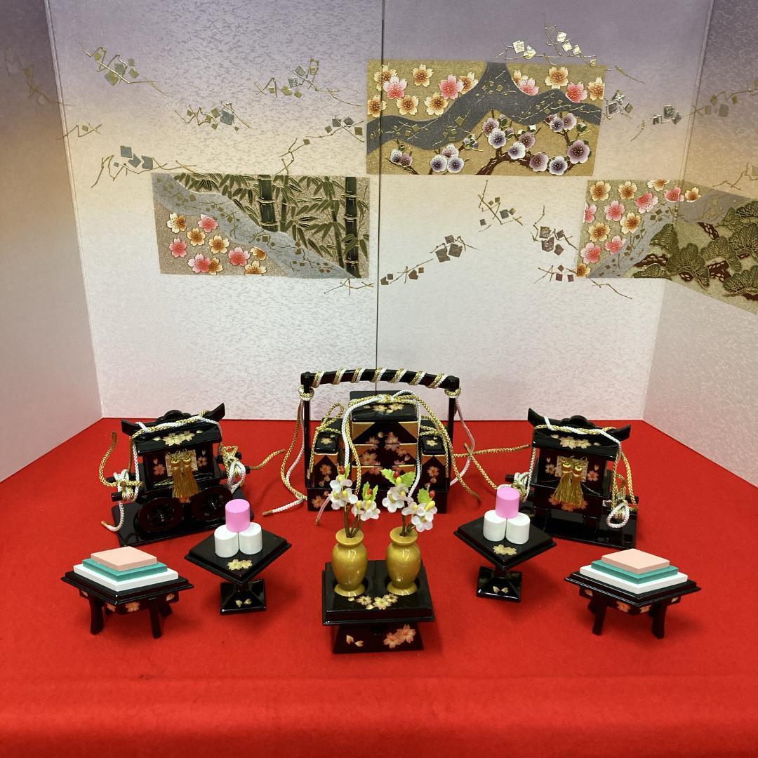 G8 美品！20号6点　雛道具　三段飾り道具　ひな人形道具　雛祭り道具