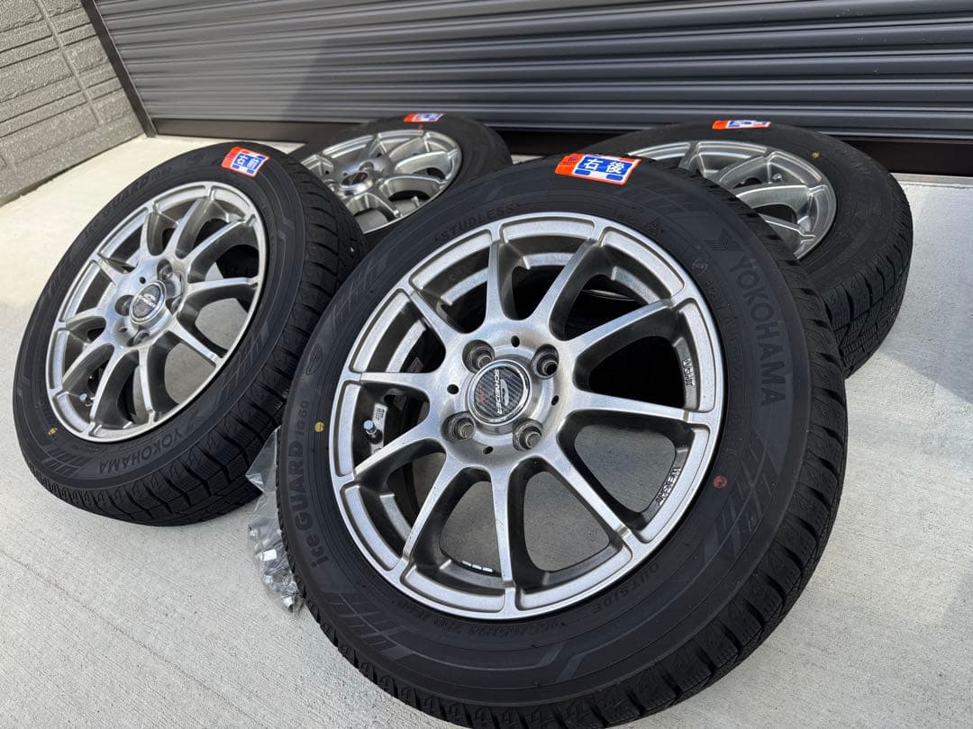 中古スタッドレスアルミ付き155/65R14ヨコハマ　軽自動車用４本セット