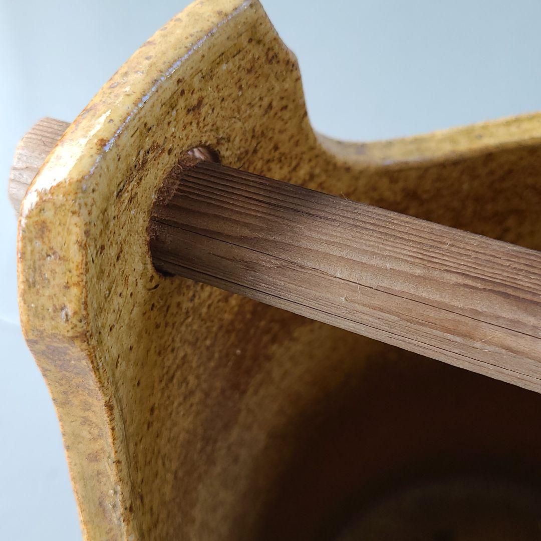 訳あり出品⤵️信楽焼 手桶 傘立て  高さ４４cm