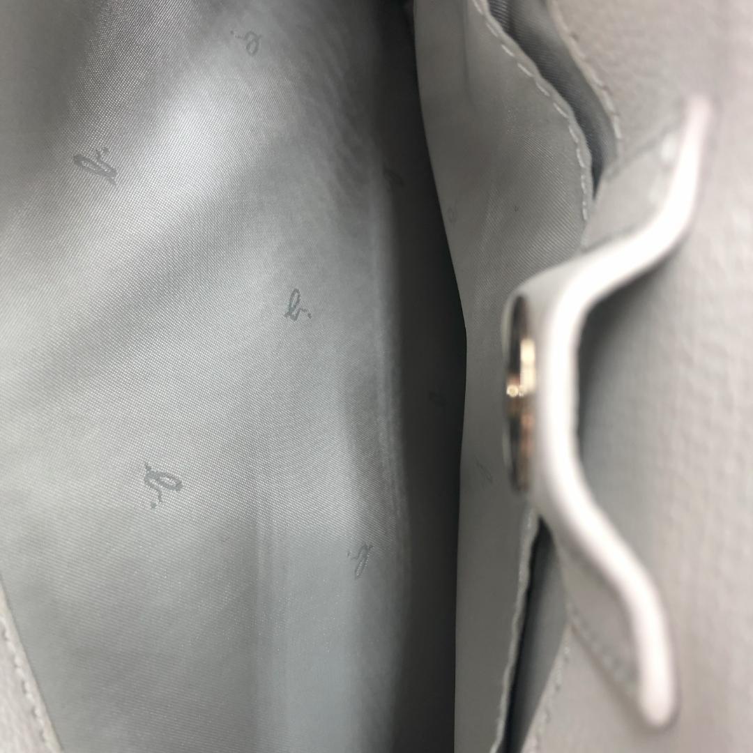 美品　agnes b. アニエスベーグレー レザー　ショルダーバッグ　2WAY