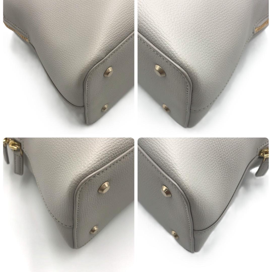 美品　agnes b. アニエスベーグレー レザー　ショルダーバッグ　2WAY