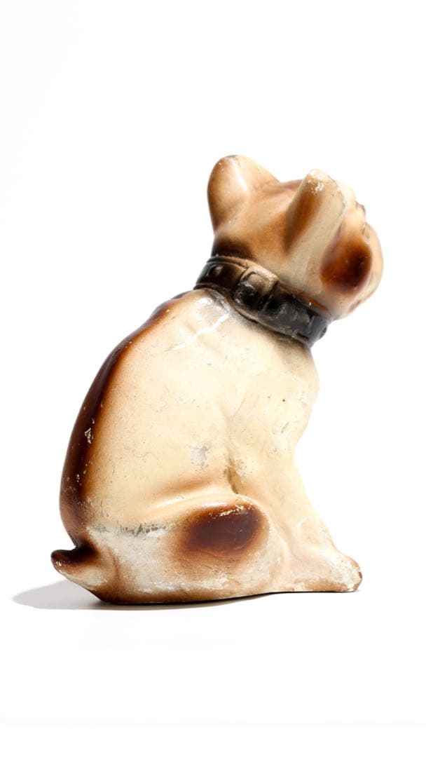 希少 Chalkware Bulldog timeworn clothing