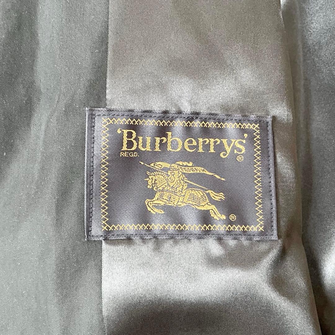 希少✨バーバリー　モッズコート　Bロゴ　B金具　ノバチェック　フード収納可能　黒