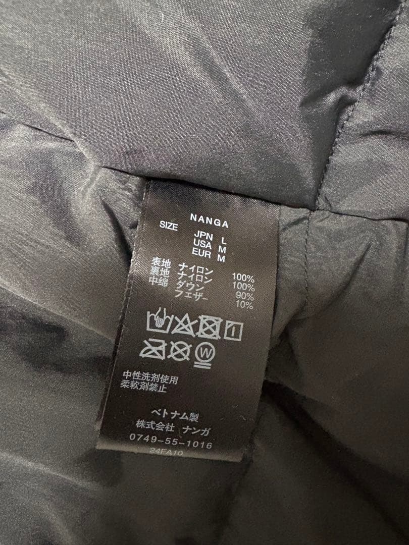 NANGA ナンガ　オーロラテックスダウンジャケット ブラック ダウン Lサイズ