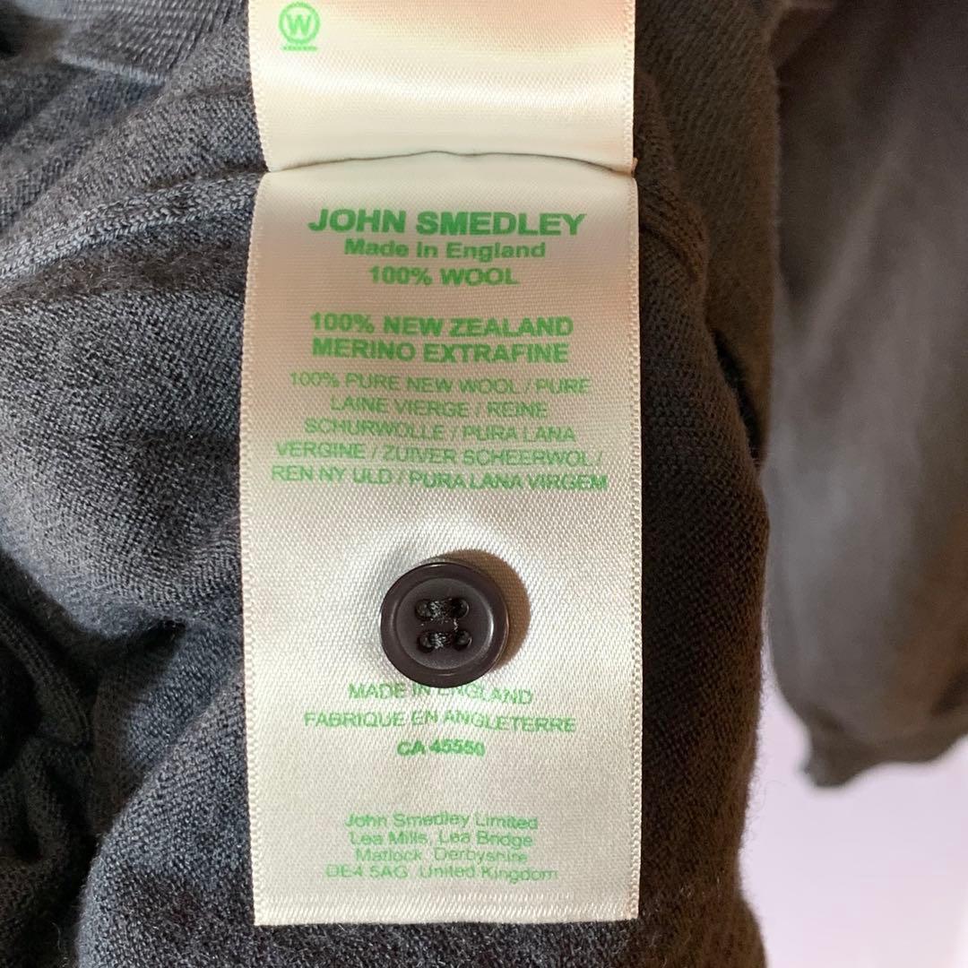 ジョンスメドレー JOHN SMEDLEY ニットポロ グレー