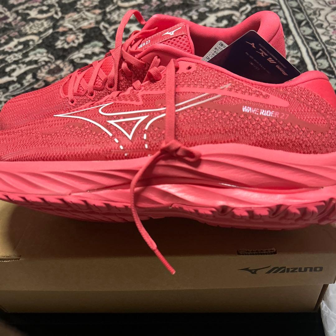 新品　Mizuno WAVE RIDER 27 28cm レッド