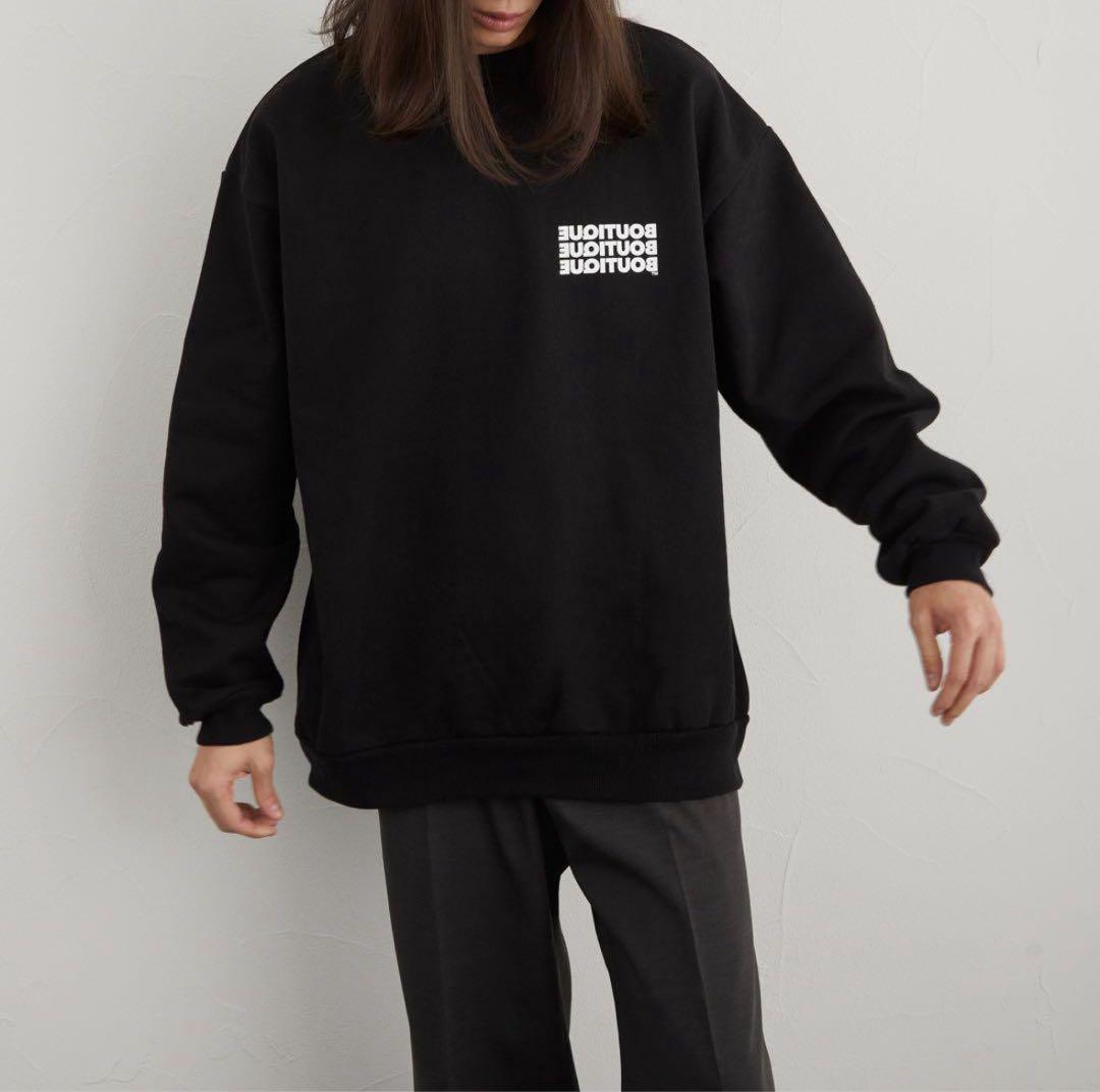 boutique aoyama クルーネック スウェット ブラック　廃盤カラー
