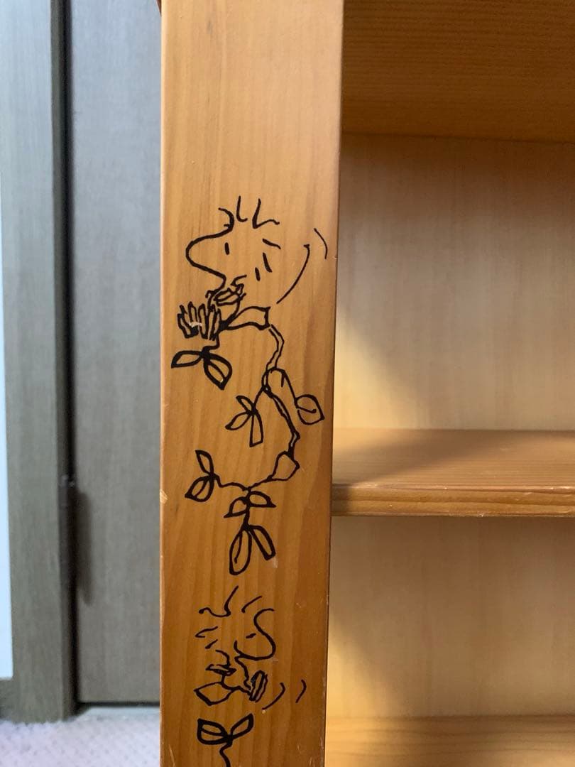 ディノス　スヌーピー木製ラック 3段