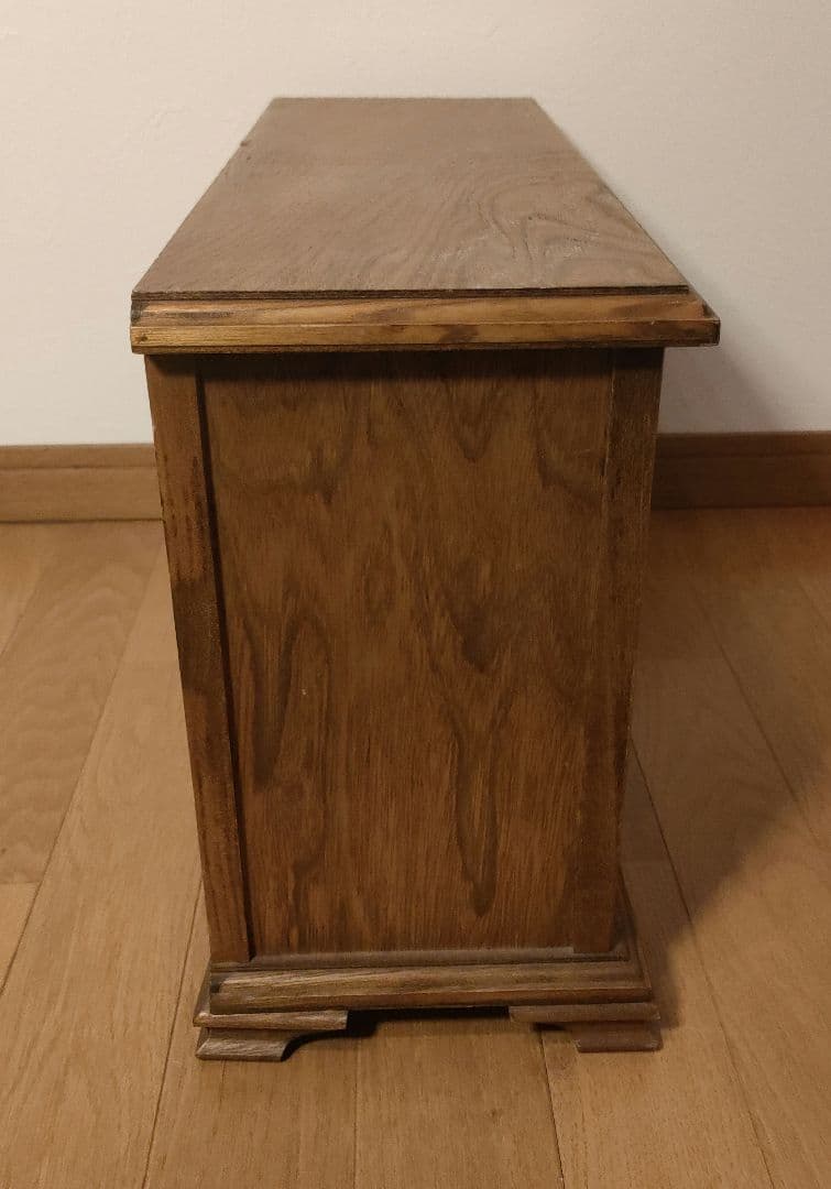 アンティーク 木製 オルゴールジュエリーBOX 収納キャビネット ガラス扉付