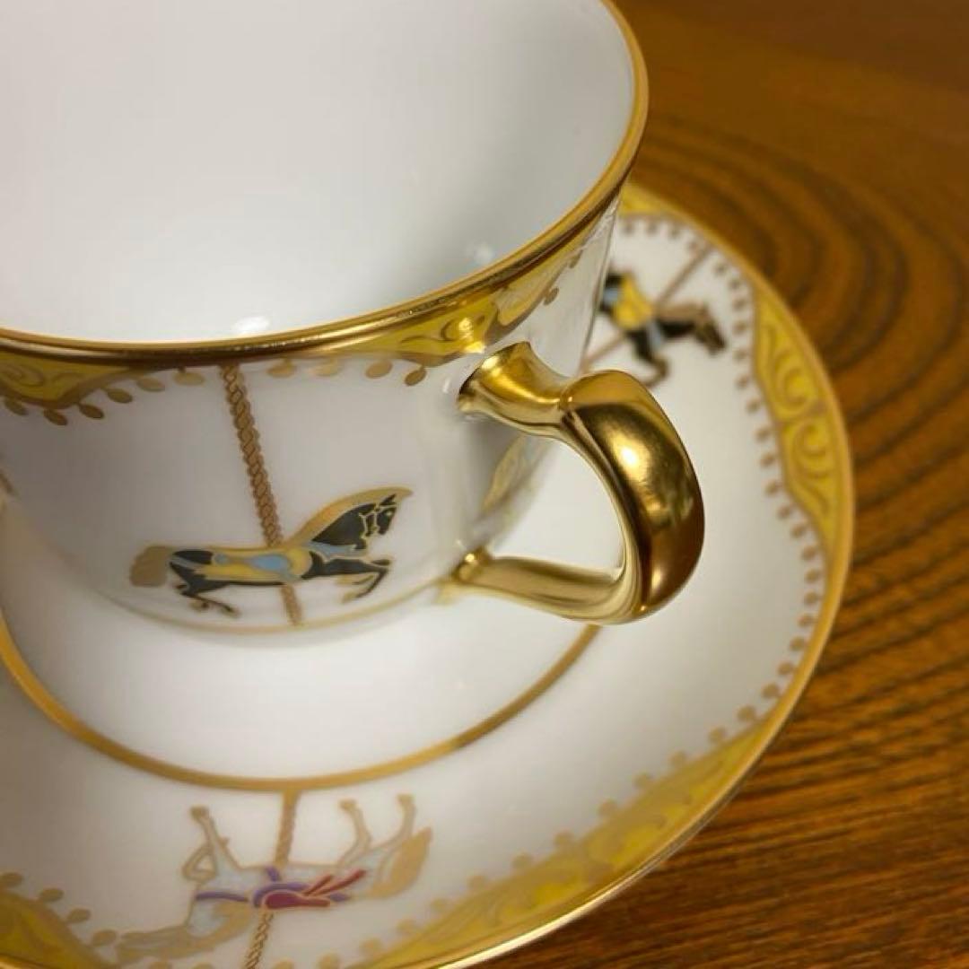 大倉陶園 うまくゆくトリオ　(コーヒーカップ＆ソーサー &20㎝ケーキ皿）