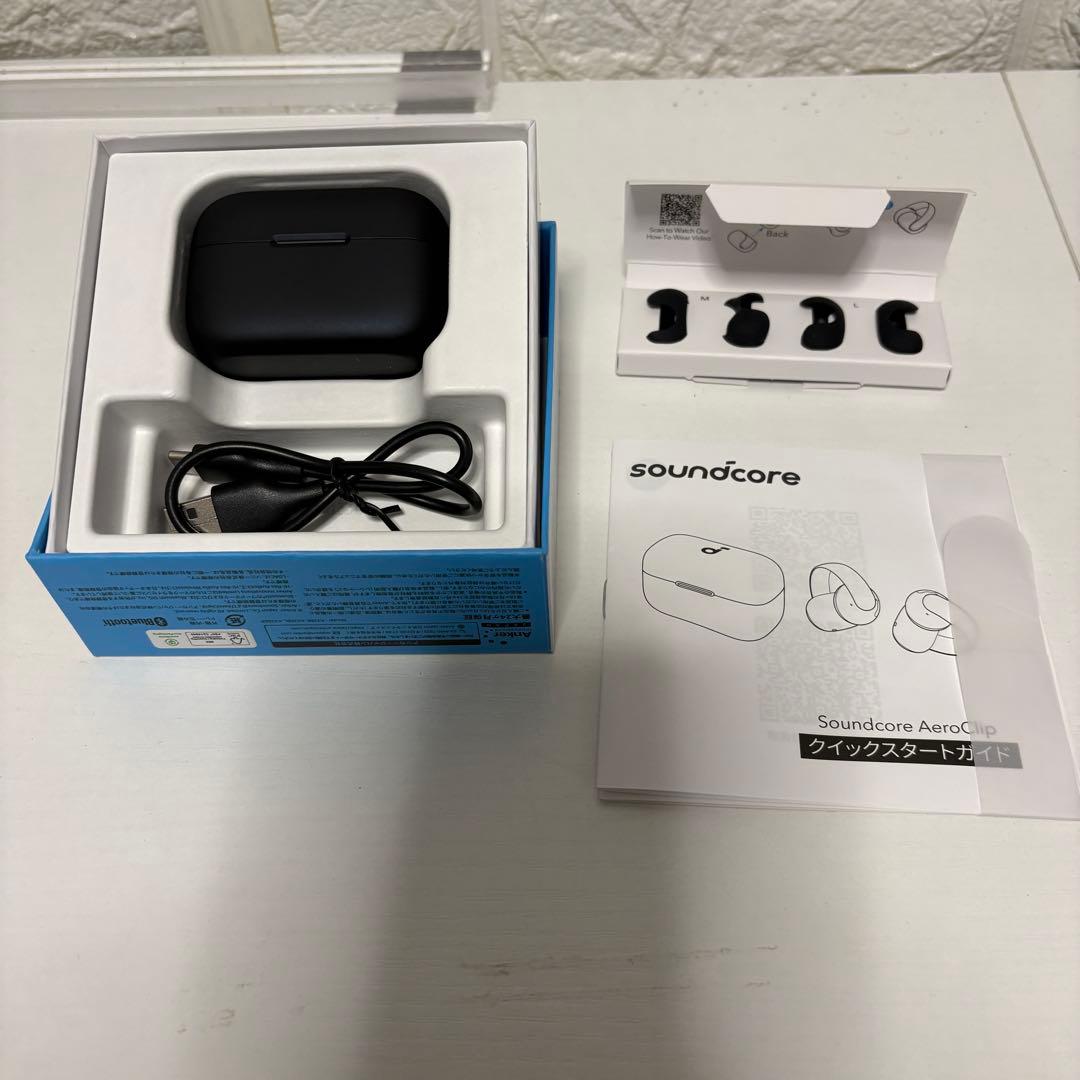 【美品】Anker AeroClip、オープンイヤー型ワイヤレスイヤホン