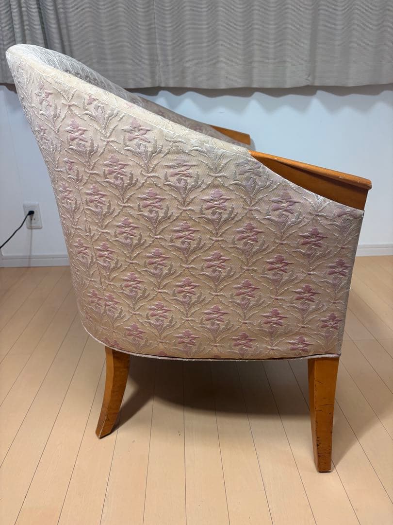 クラシック　花柄　2人掛けソファ