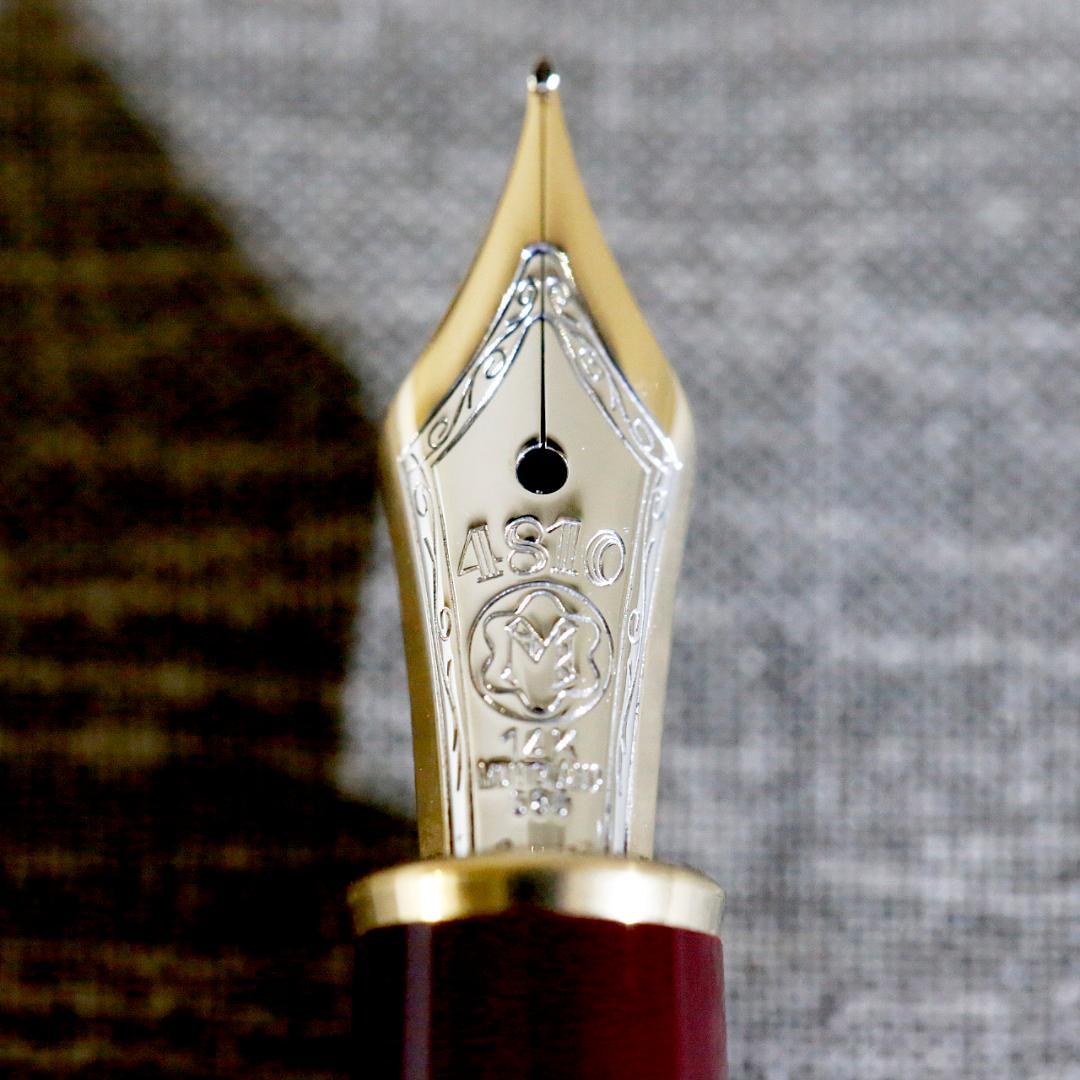 【美品 送料込み】モンブラン 万年筆 １４４ マイスター ボルドー