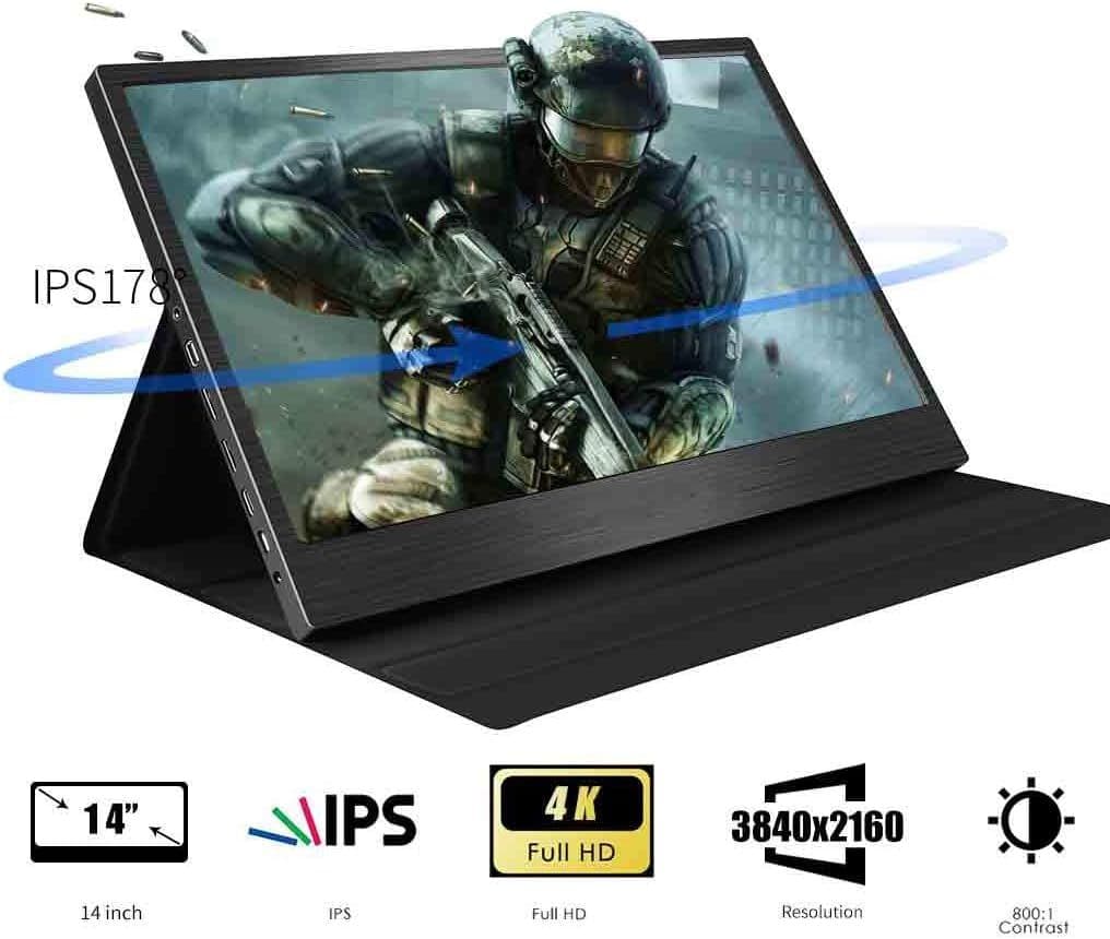 ら*ん様 14インチ 4K IPSモニター 本体 保護カバーつき