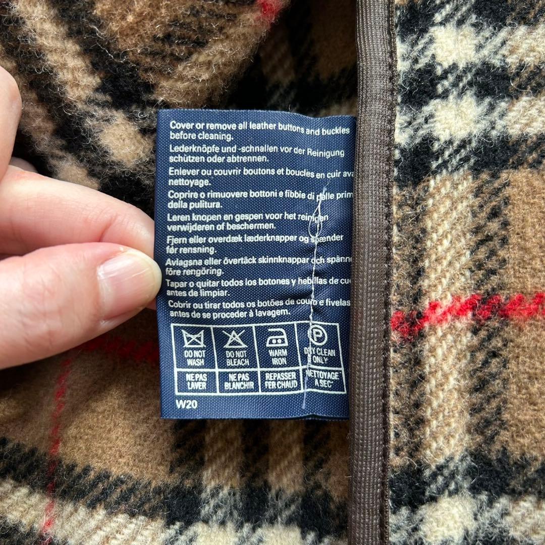 【美品】バーバリー ノバチェック ダッフルコート ロング 英国製 キャメル