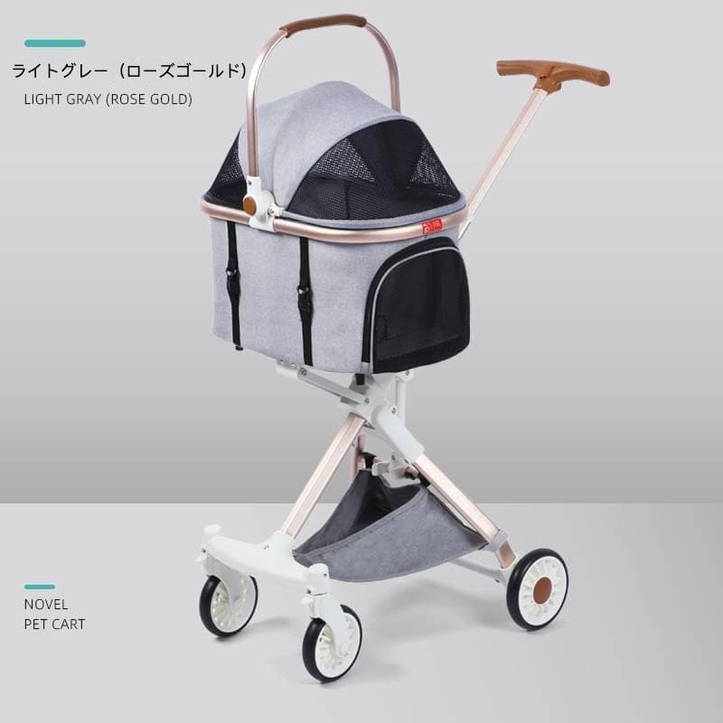 コンパクト軽量ペットカート（特許トップ折りたたみ式）