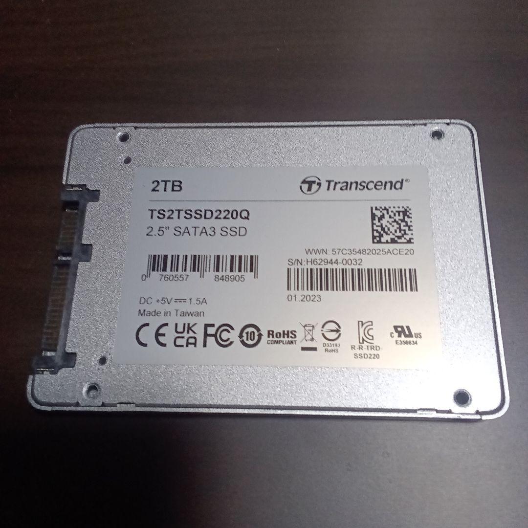 Transcend SSD 2TB 2.5インチ 正常100％