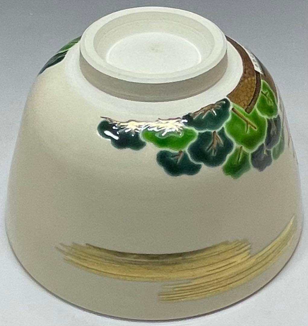 脇田雄峰　色絵　姫路城ノ画　平成大修理　茶碗　四方桟共箱　共布　栞　eb9151