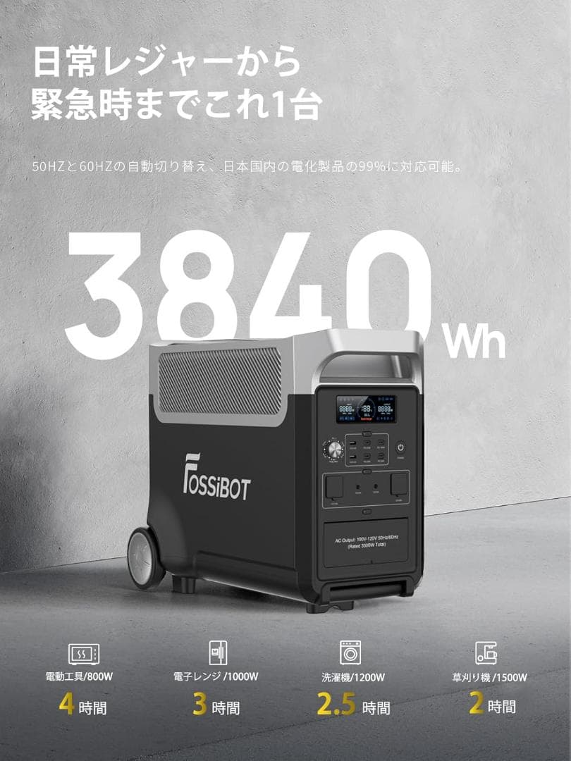 【新品】 FOSSiBOT F3600 Pro ポータブル電源