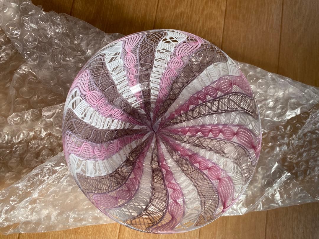 イタリア フィリグラーナ ボール ヴェネチアングラス ムラノ ガラス