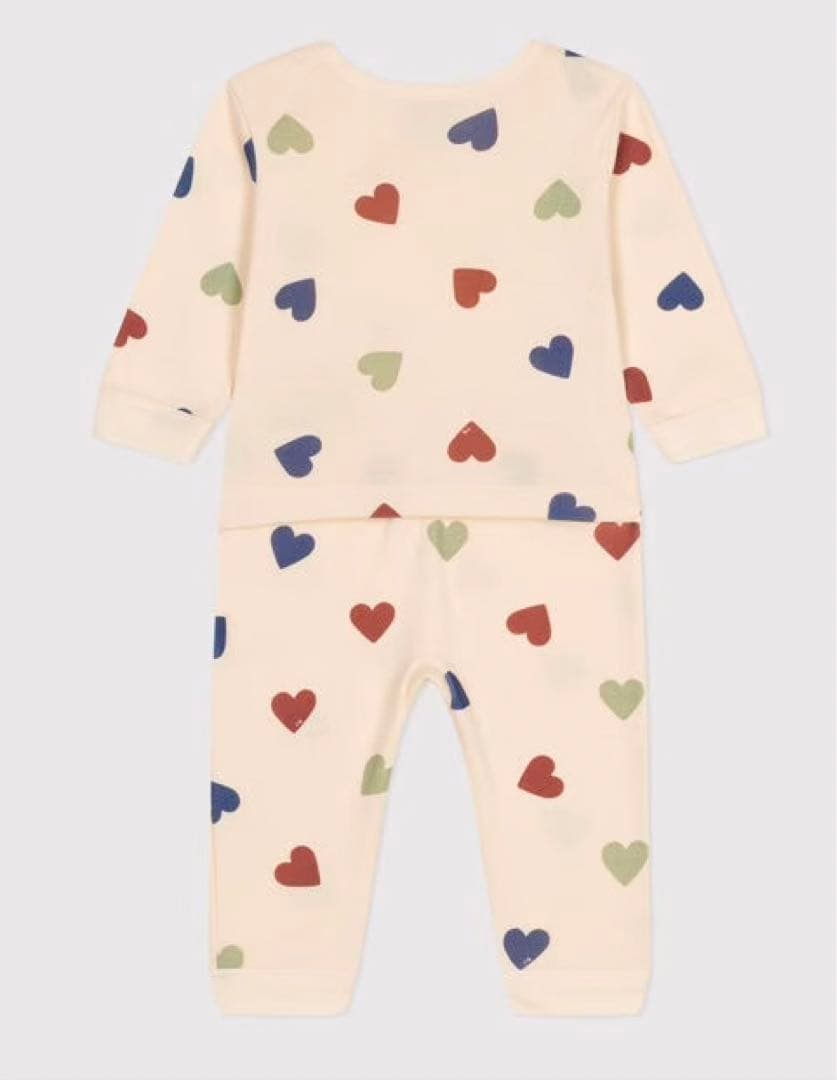 新品 未使用 プチバトー スナップレス ロンパース 長袖 12m 12m 2点