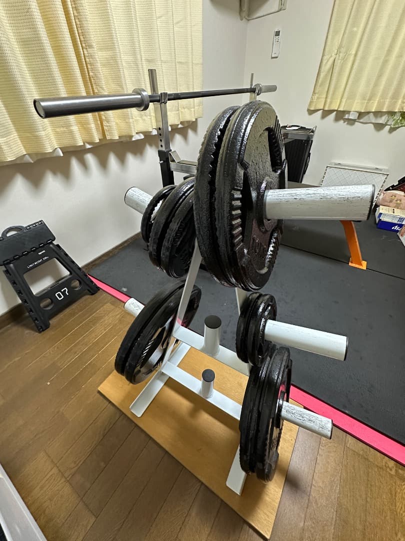 《Bo-bobo》ベンチプレス台　 バーベル・プレート・プレートラック