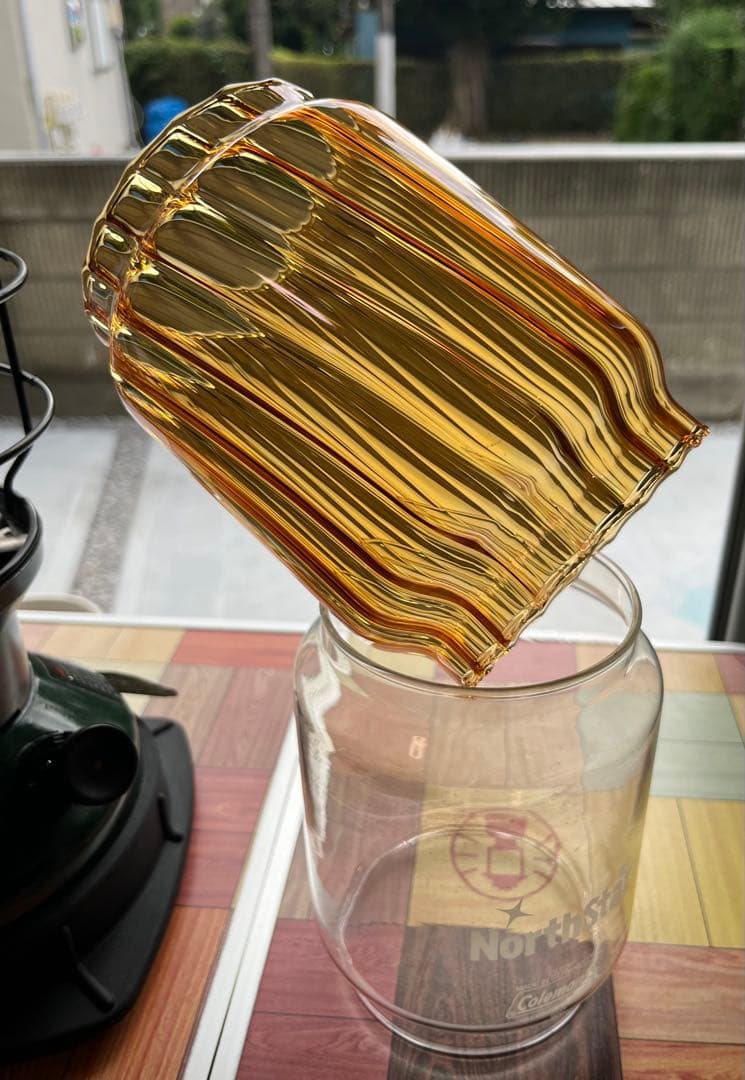 ノーススター2000　2500　交換用ホヤ　琥珀色波模様