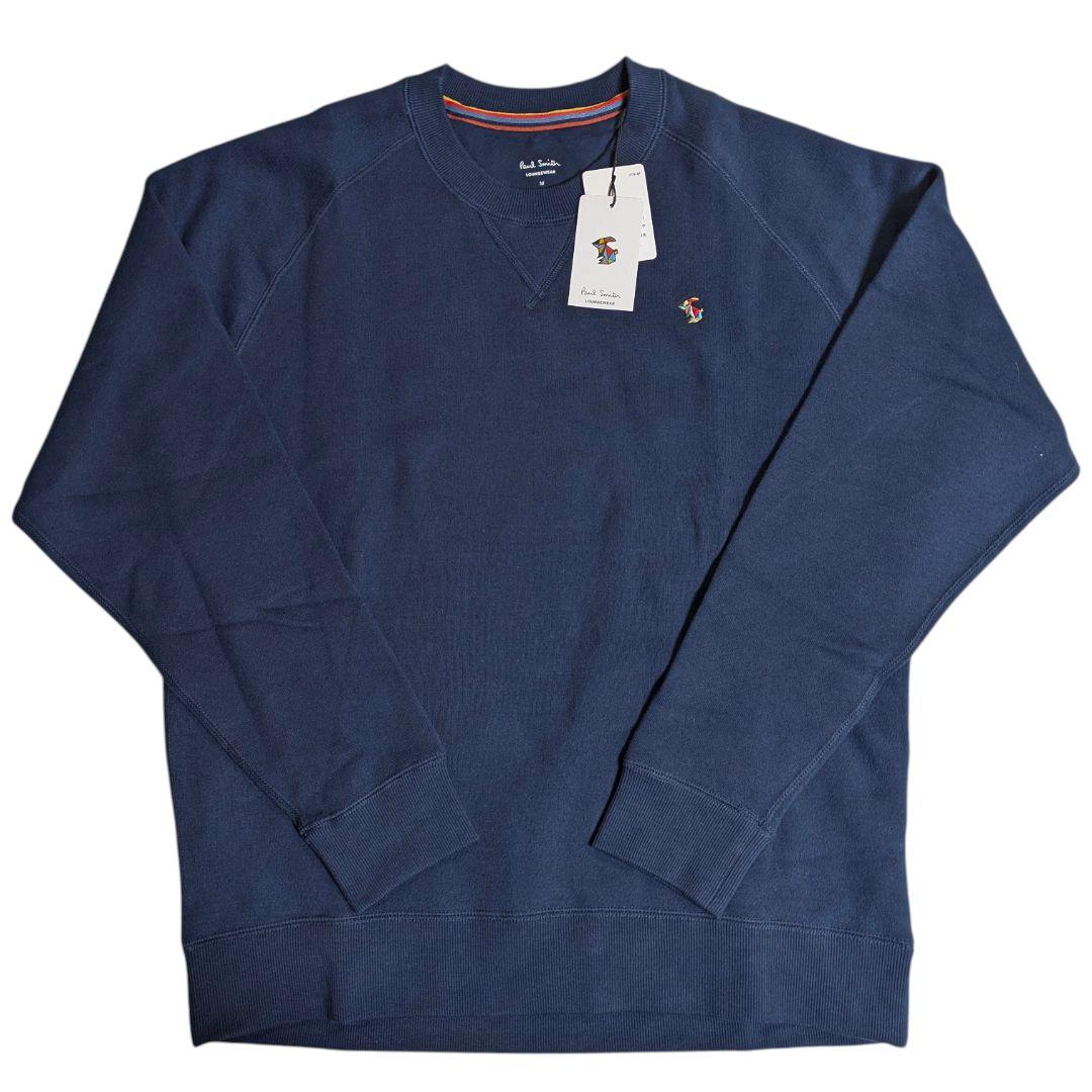 ポールスミス 裏起毛 スウェット M クリスタルラビット ストライプ ネイビー