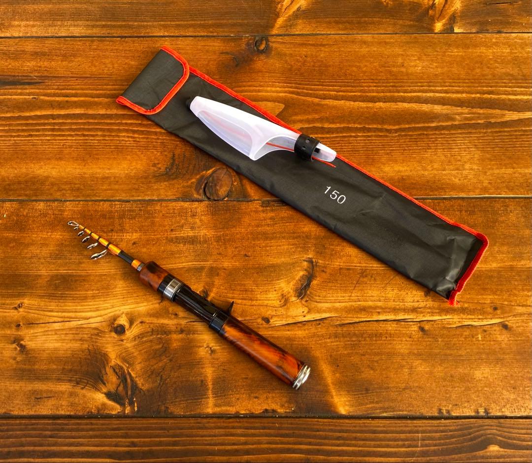 新品未使用　トラウトロッド　4ft9インチ ウッドグリップ　ベイトテレスコロッド