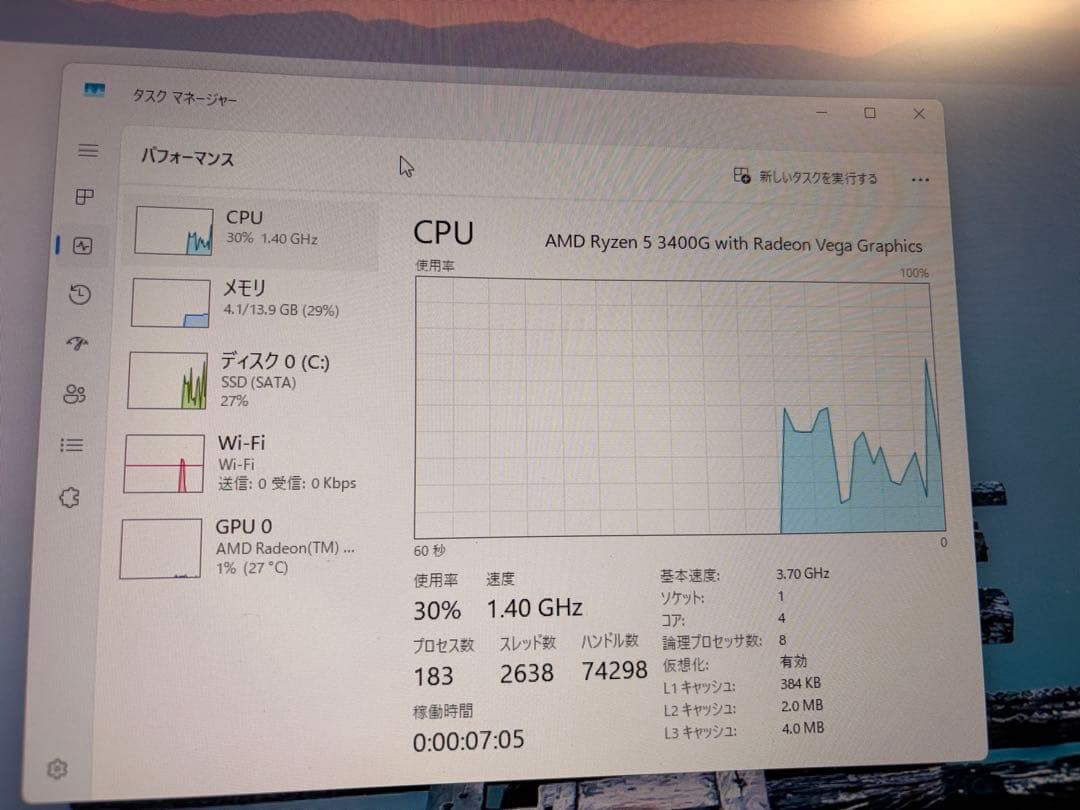 Windows11搭載 Ryzen5 メモリ16GB SSD Wi-Fi6E
