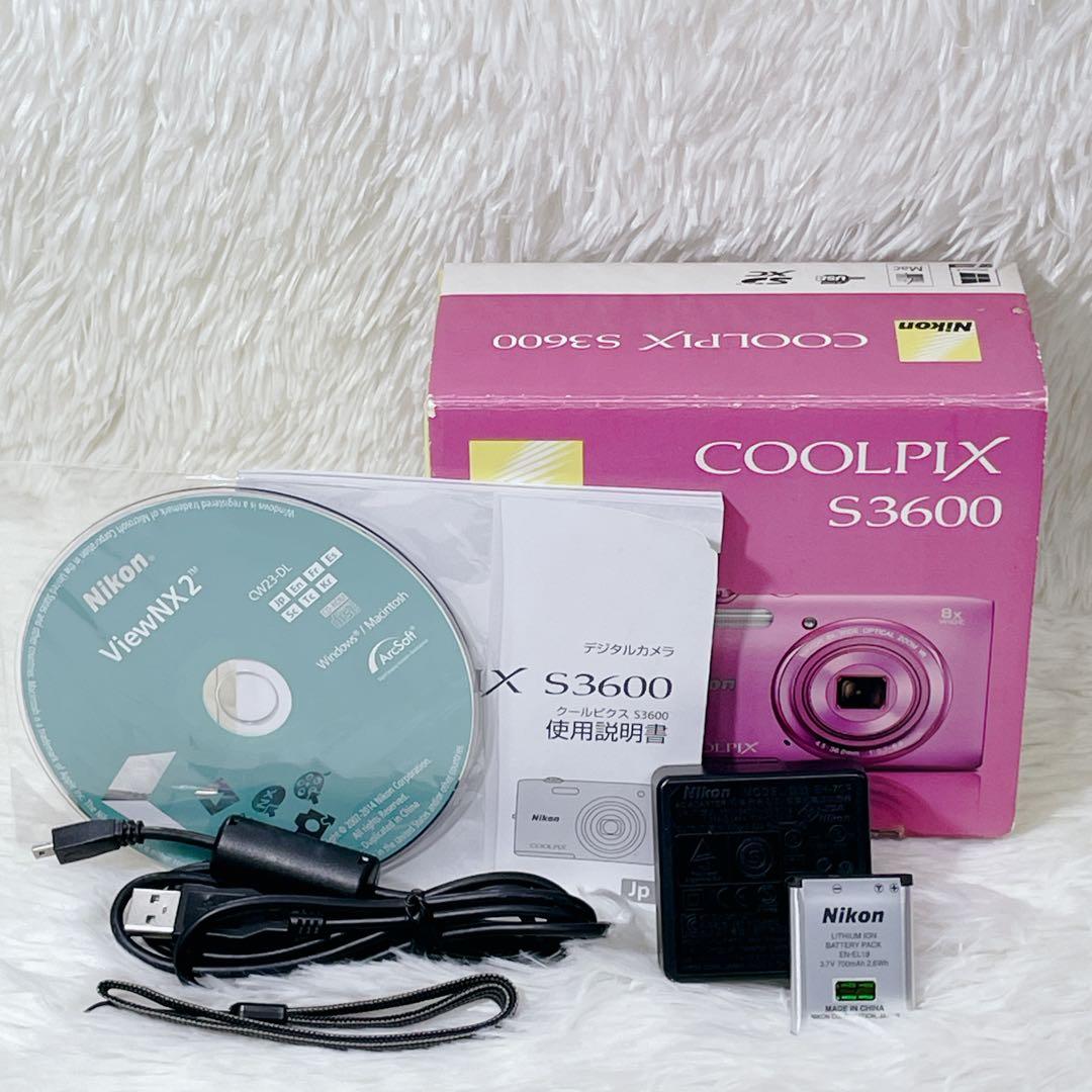 【✨極美品✨】Nikon COOLPIX S3600 【✨付属品完備✨】