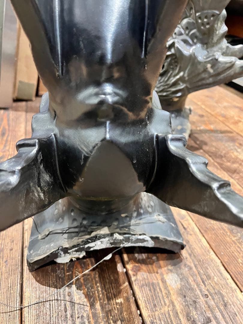 しゃちほこ瓦 焼き物 飾鯱置物オブジェインテリアシャチホコ 高さ約50㎝置物