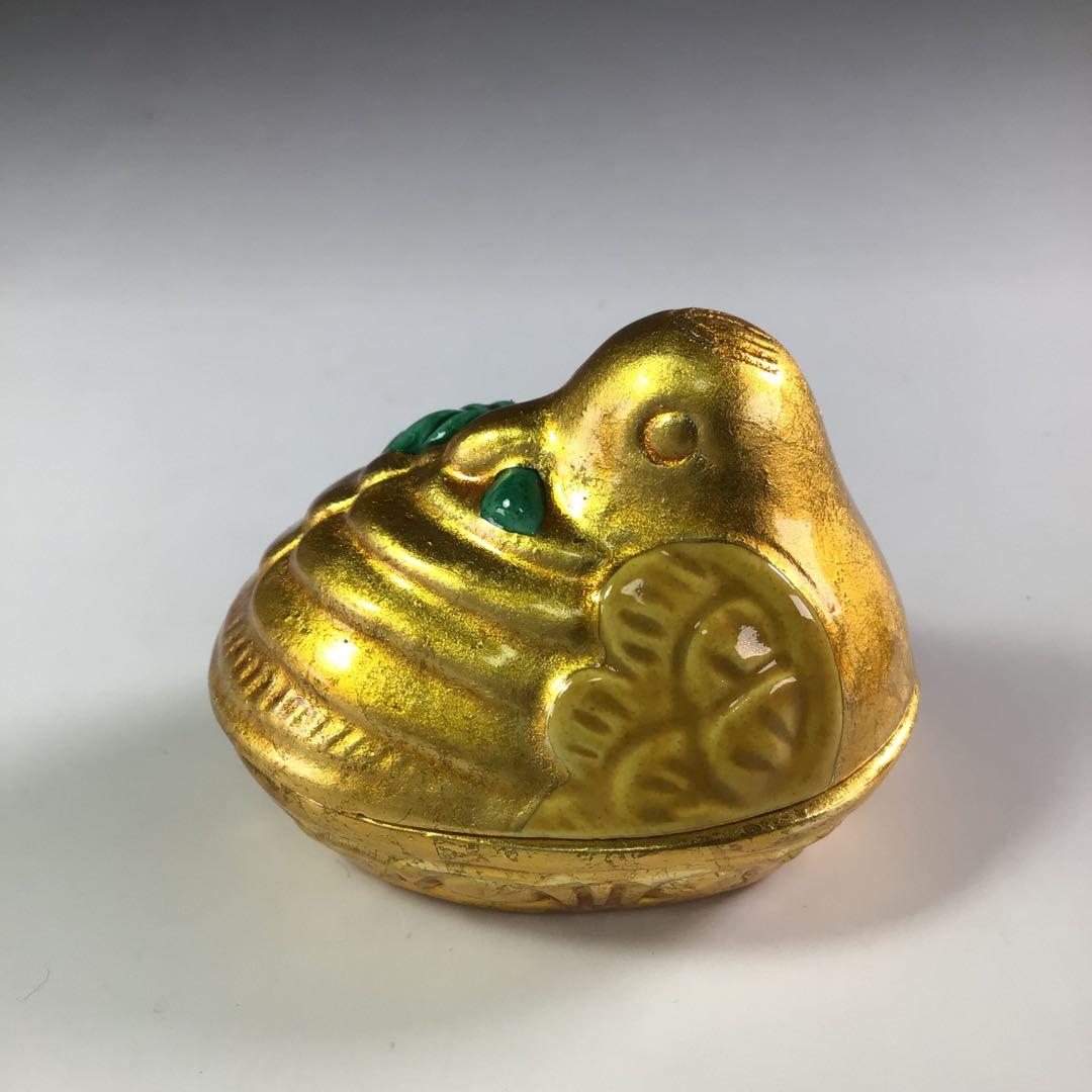 Ｒ７２５　香合　『中村翠嵐造』『交趾白檀』『花喰鳥香合』　共箱　茶道具