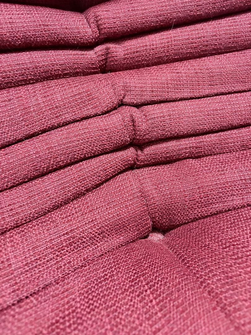 リーンロゼ　トーゴ　レッド 1人掛け　オットマン付き